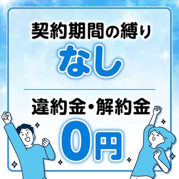 誰でもスマホは契約期間の縛りなし