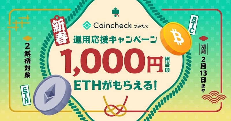 新春Coincheckつみたて運用応援キャンペーン