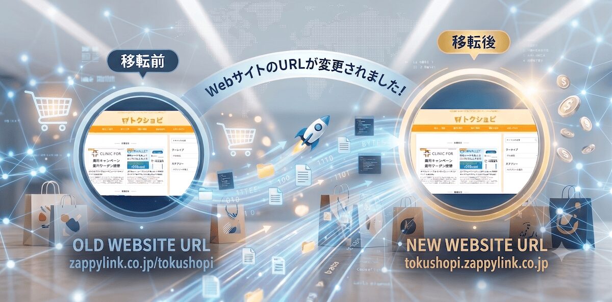 運営サイト「トクショピ」移転に伴うURL変更のお知らせ